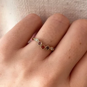 Natalie Perry Jewellery, Spinel & Diamond Curved Ring