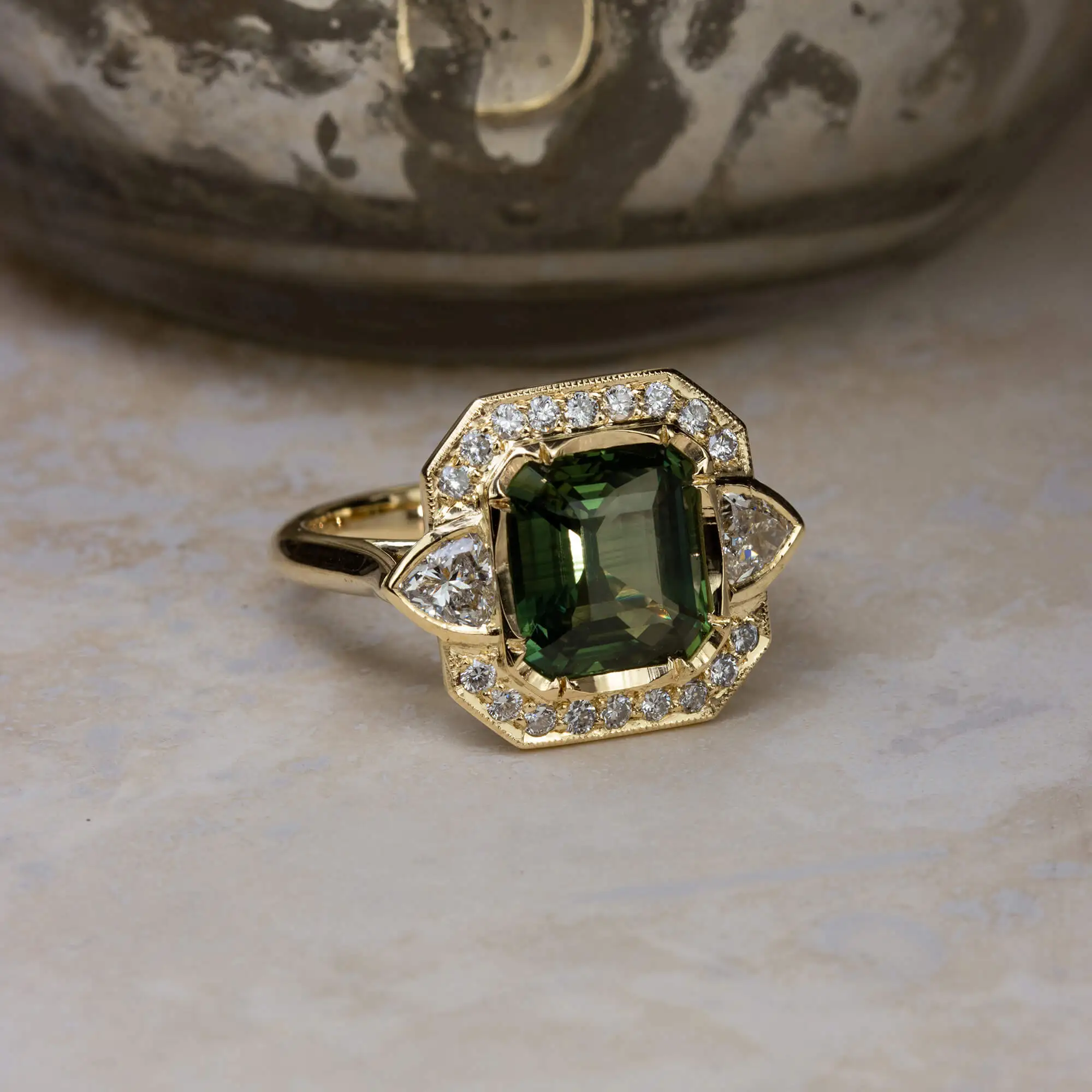 Natalie Perry Jewellery, Bespoke Art Deco Engagement Ring